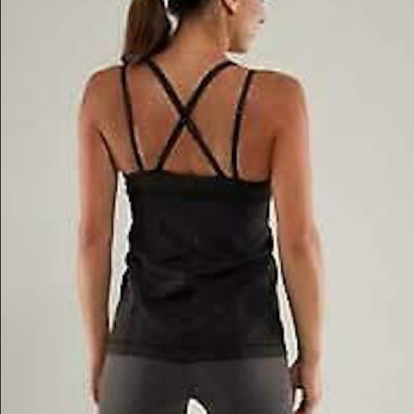 lululemon athletica Tops - Lululemon BLACK Warrior One Hot Tank Top Size 8